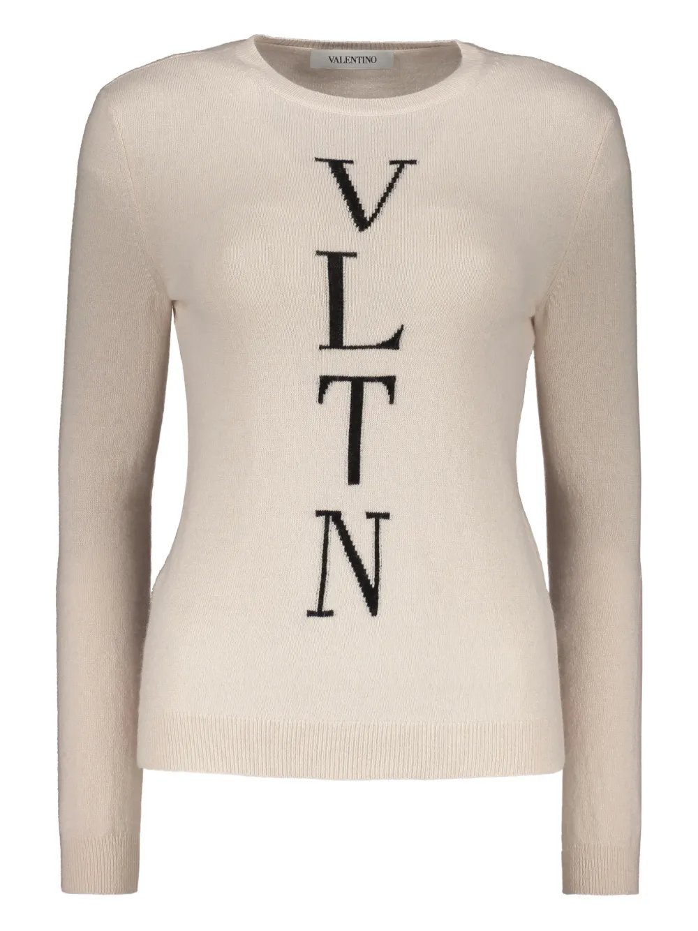 Valentino Long Sleeve Crew-neck Sweater In Multi