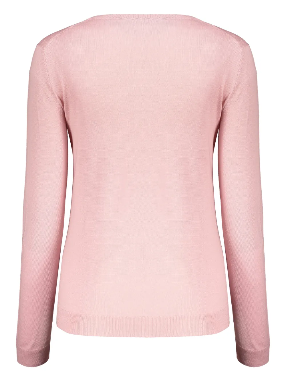 Valentino Logo-detail Ribbed Sweater In Pink