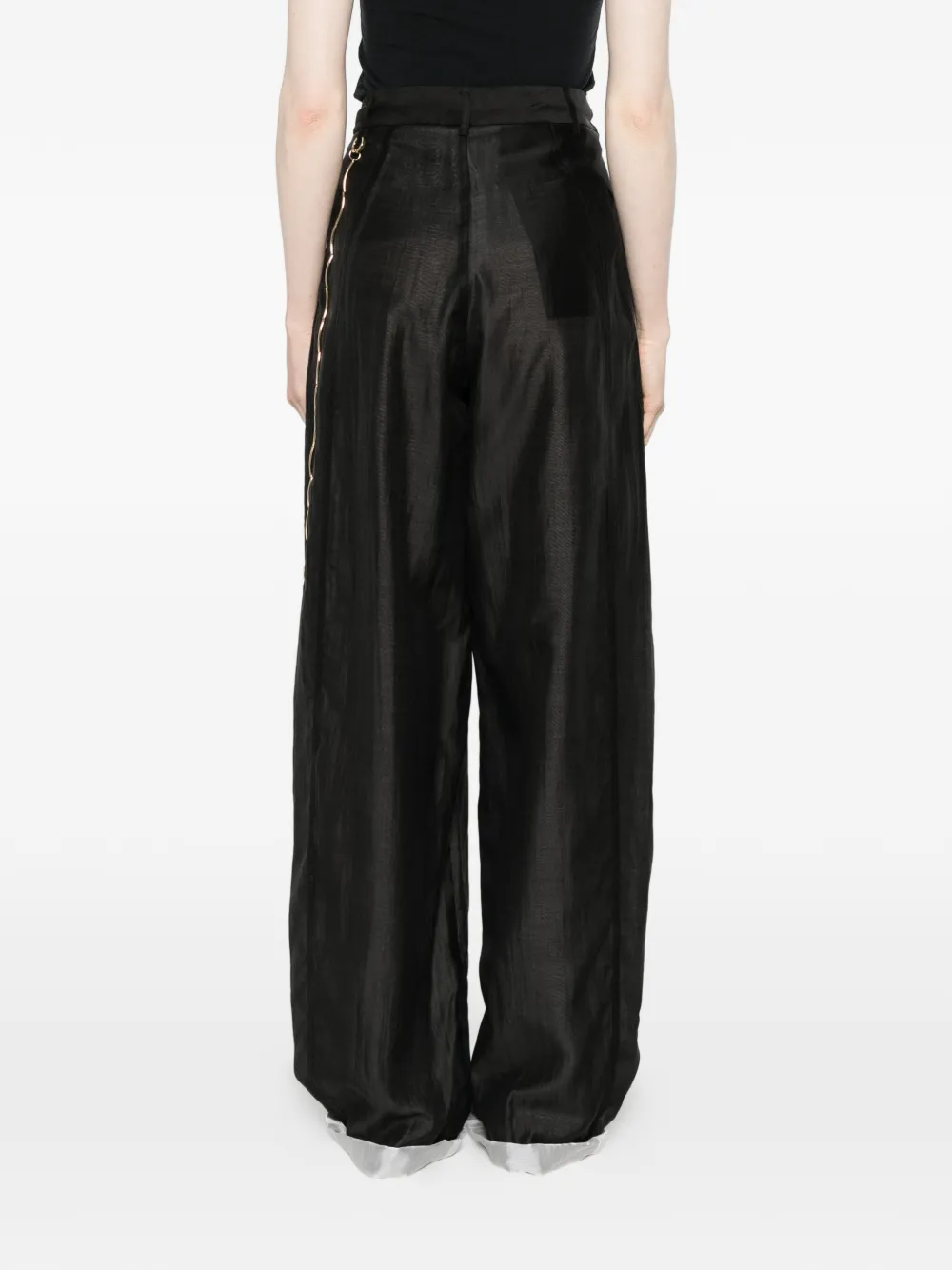 DARKPARK Broek met kettingdetail Zwart