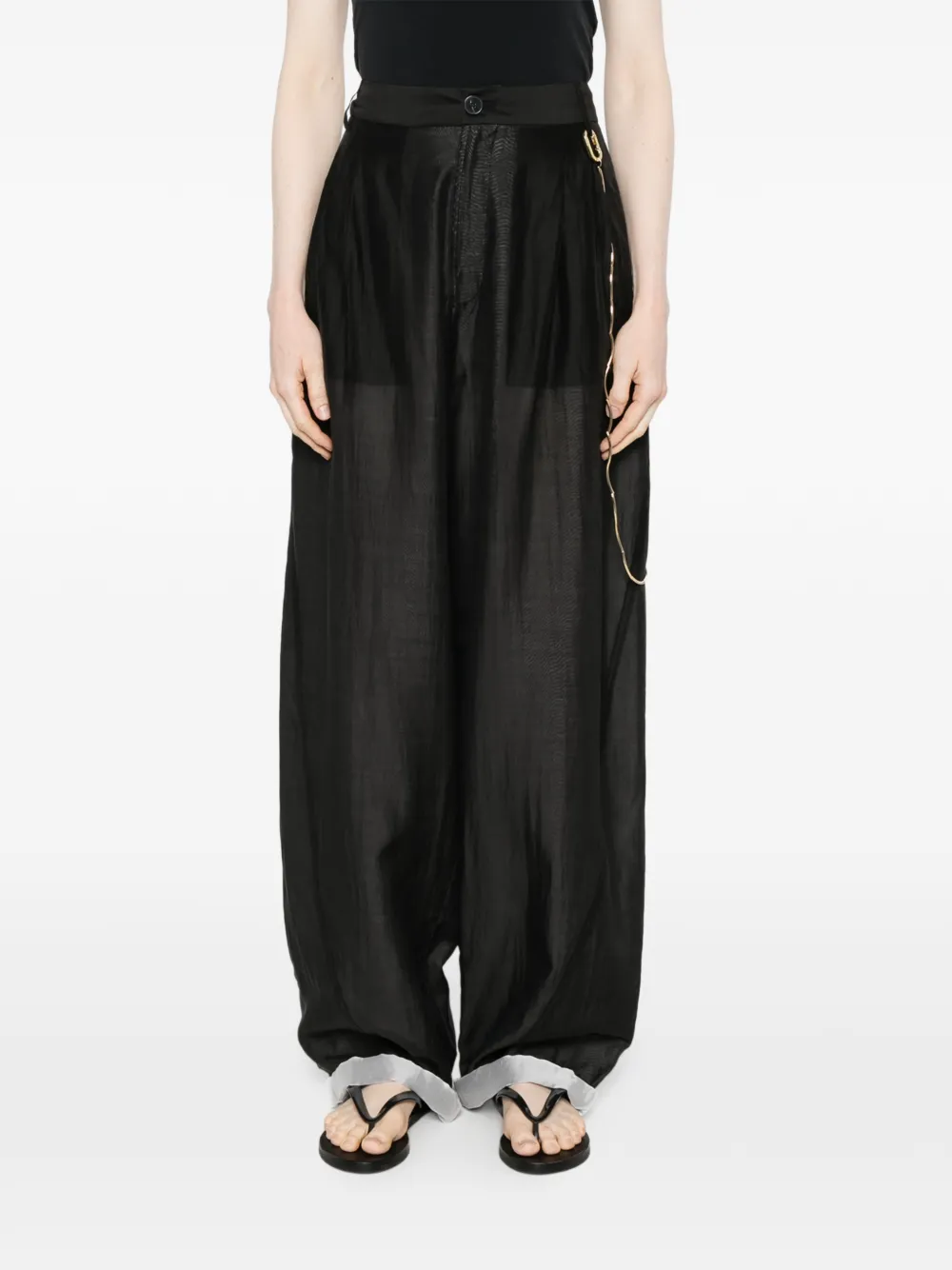 DARKPARK Broek met kettingdetail Zwart