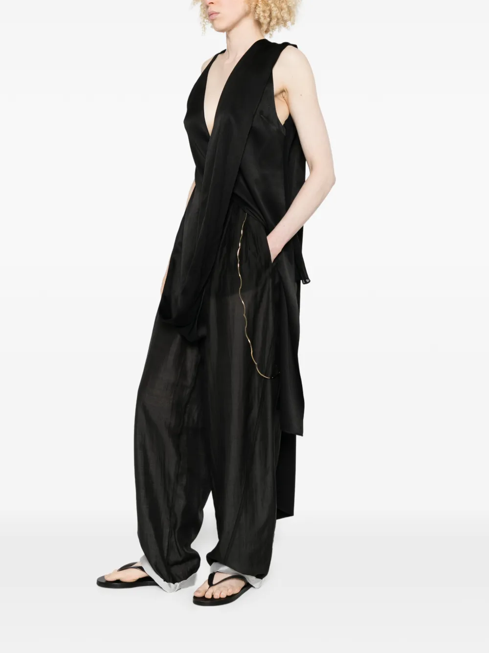 DARKPARK Broek met kettingdetail Zwart