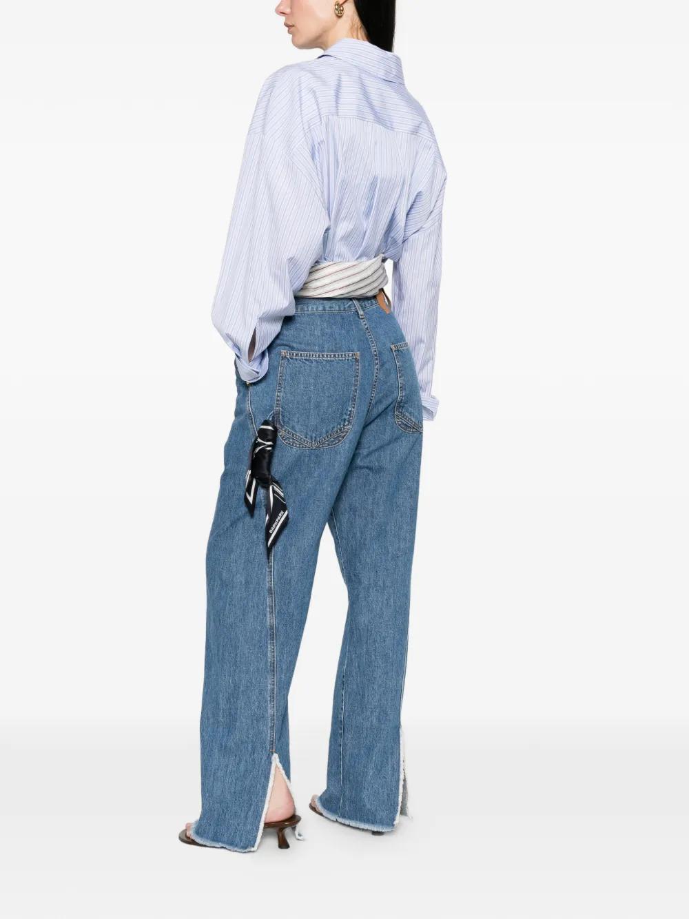  Darkpark Sienna Frayed-hem Jeans - Blue 