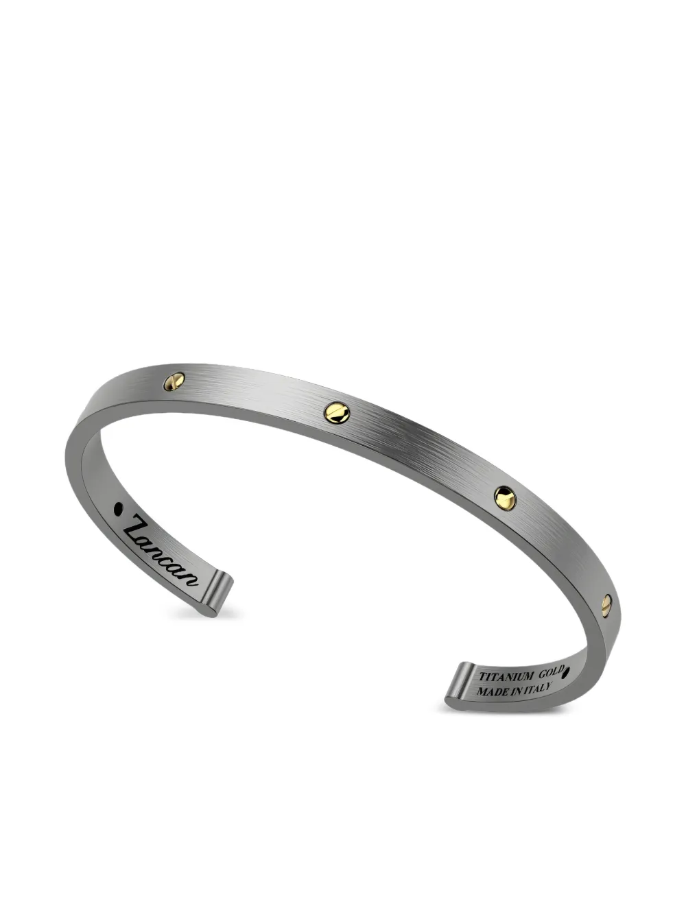 Zancan titanium and 18K gold open-cuff bracelet | Grau | Image 1