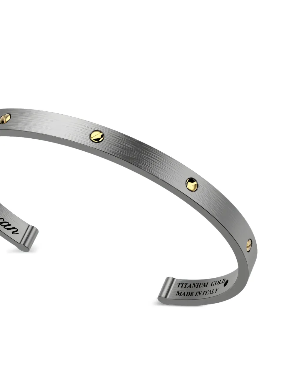 Zancan titanium and 18K gold open-cuff bracelet | Image 2
