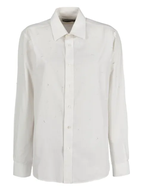 Saint Laurent Pre-Owned textured cuts button shirt