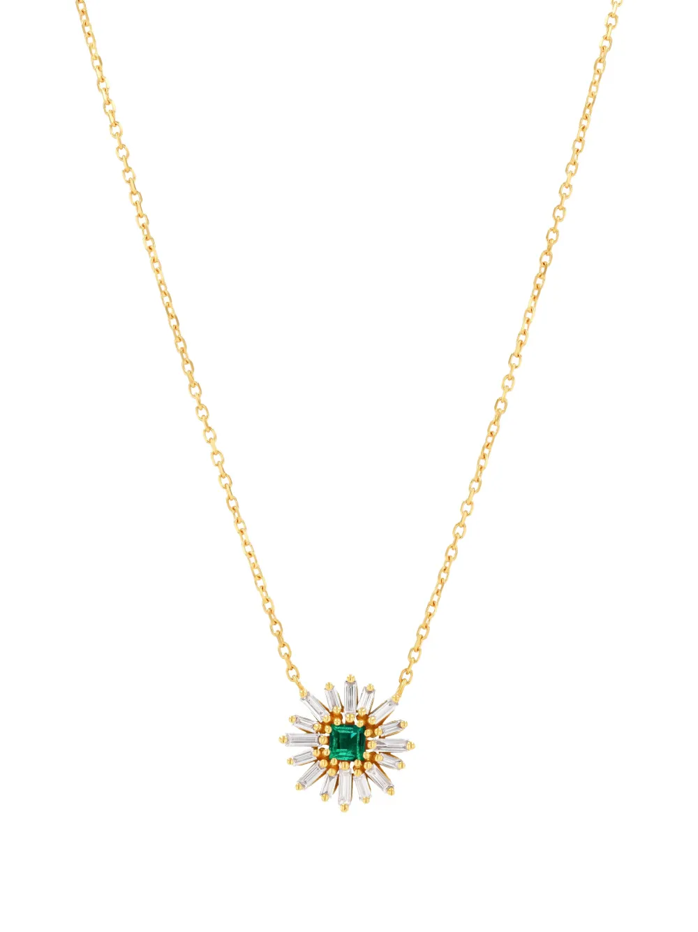 Suzanne Kalan Collana Evil Eye in oro giallo 18 carati con diamanti e smeraldi