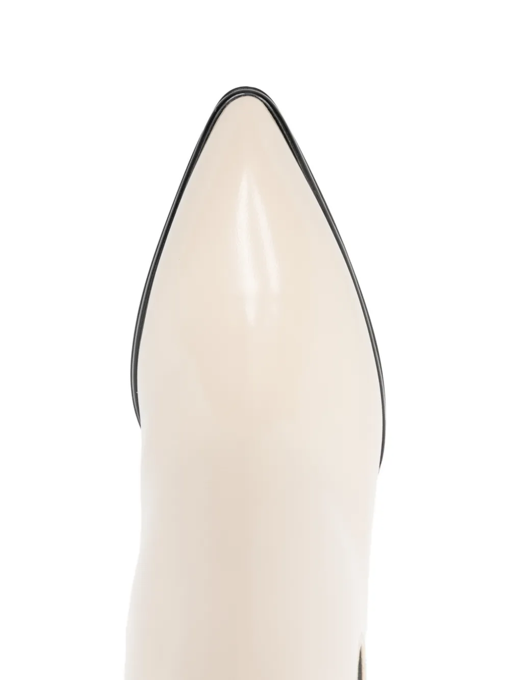 Sergio Rossi 90mm laarzen met puntige neus Beige