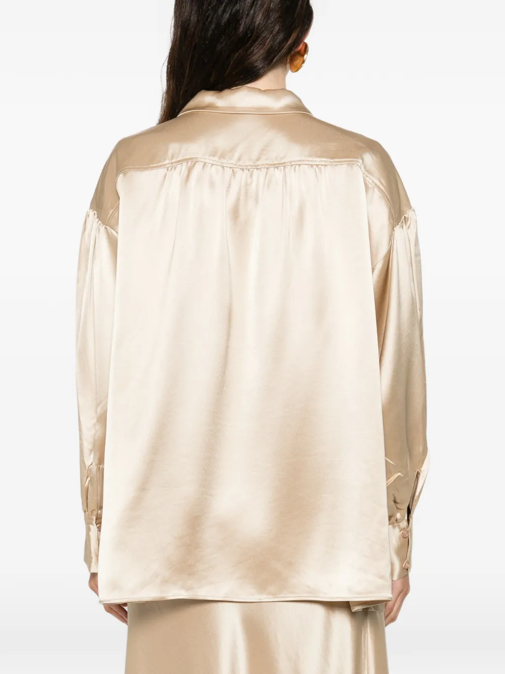 By Malene Birger Blouse met V-hals Goud