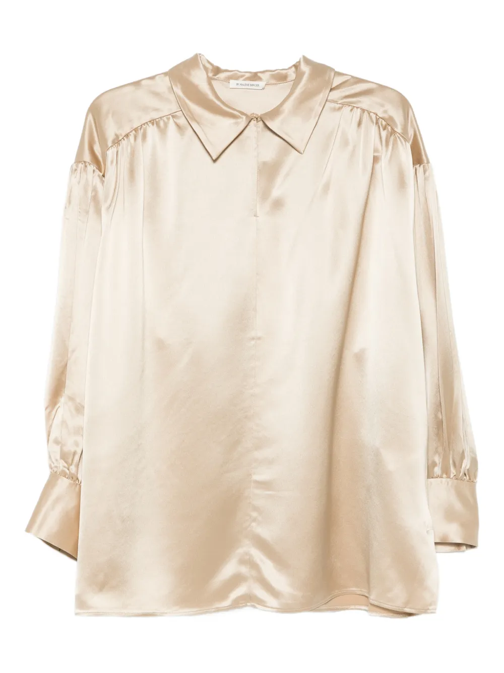 By Malene Birger Long-sleeve V-neck Blouse In Gold