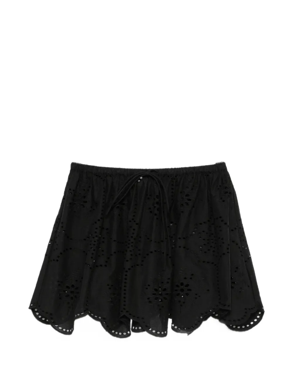 Matteau broderie scalloped-hem mini skirt - Nero