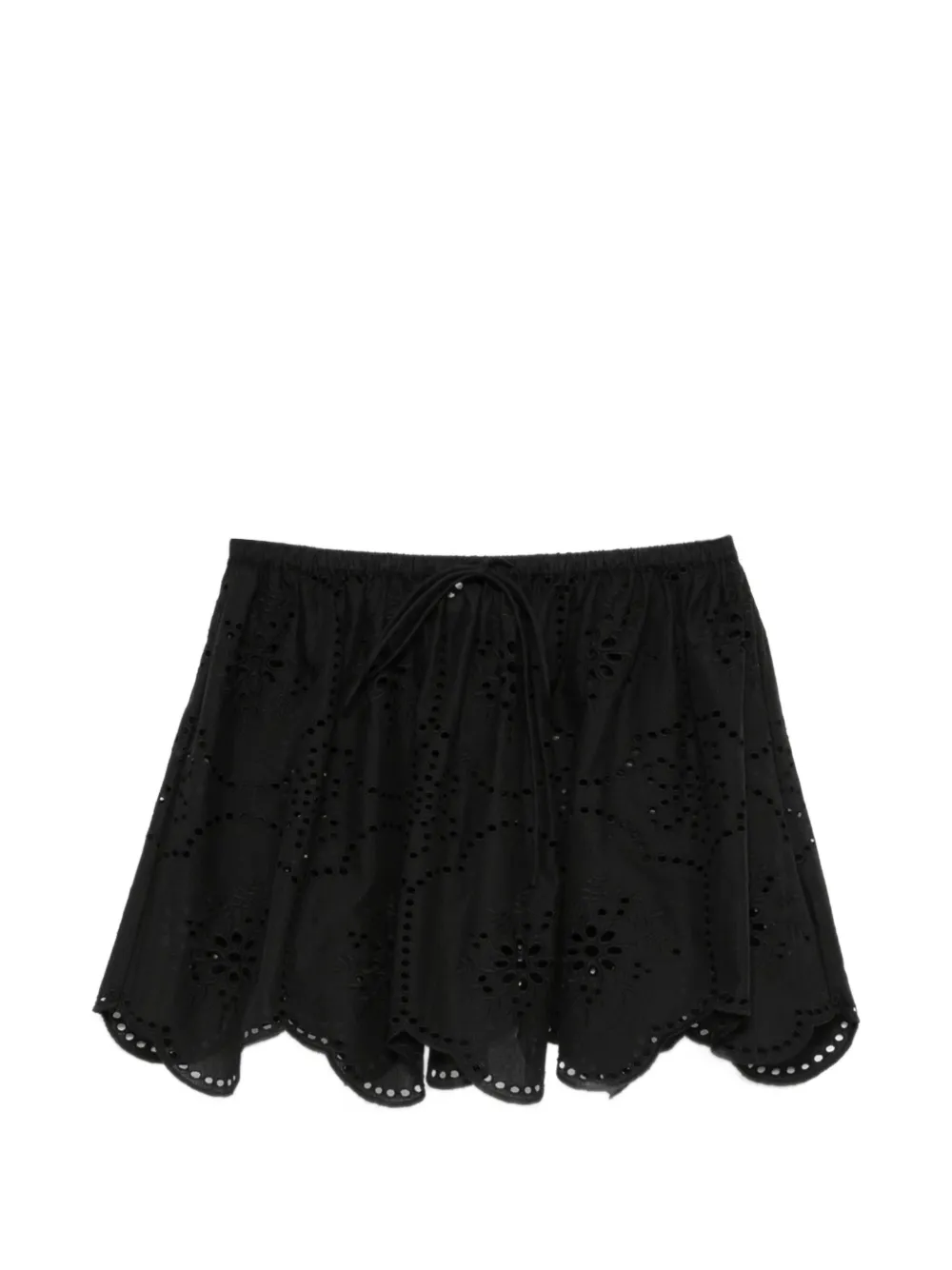 Matteau broderie scalloped-hem mini skirt - Nero