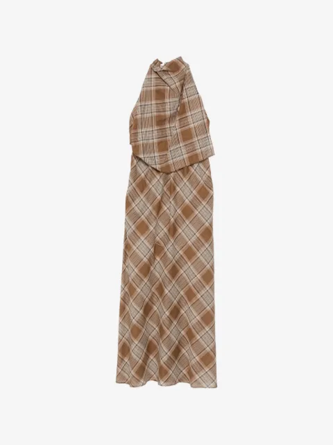 Matteau layered halterneck midi dress