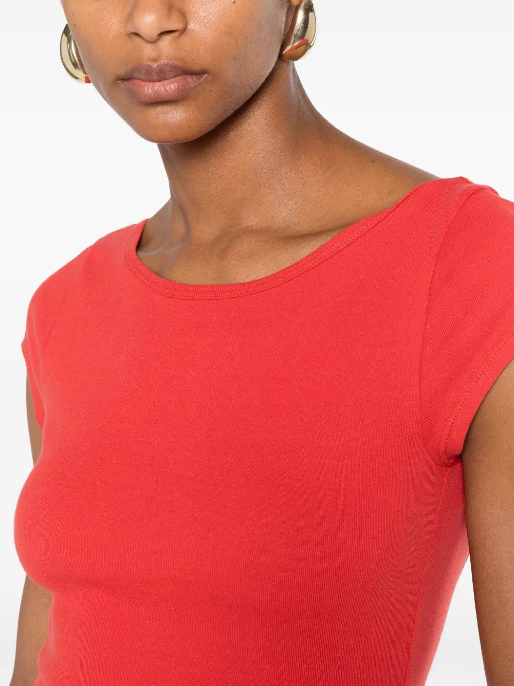 Matteau Mini-T-shirtjurk met lage achterkant Rood