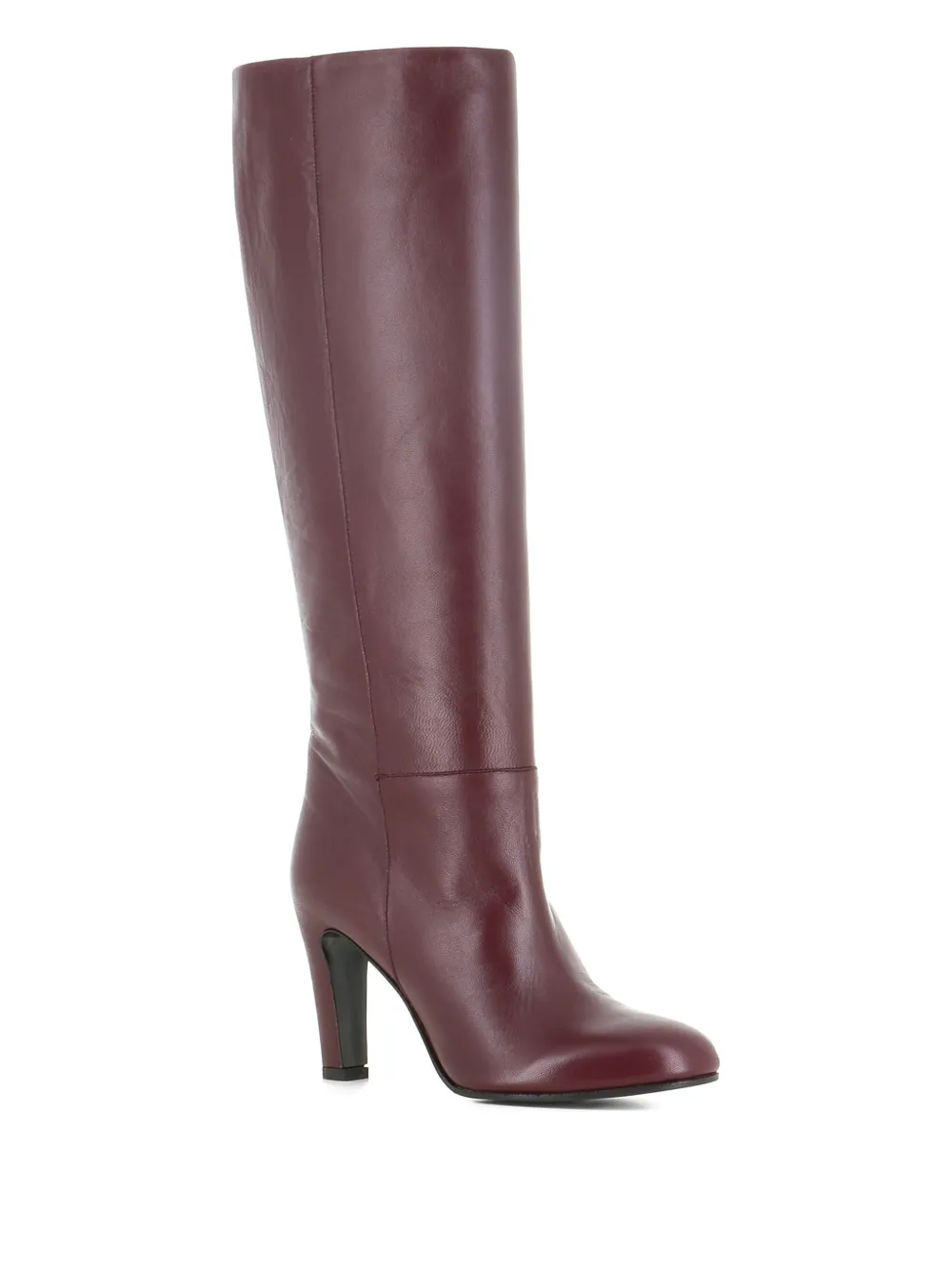 Del Carlo Leather Boots In Burgundy