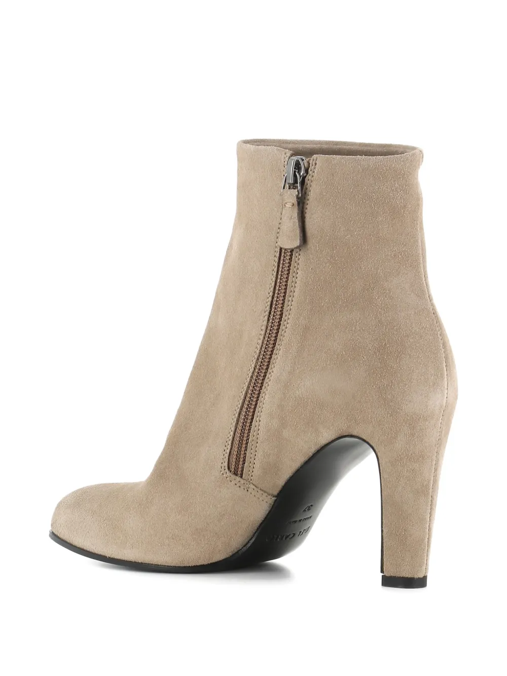 Del Carlo Zip Ankle Boots In Neutral