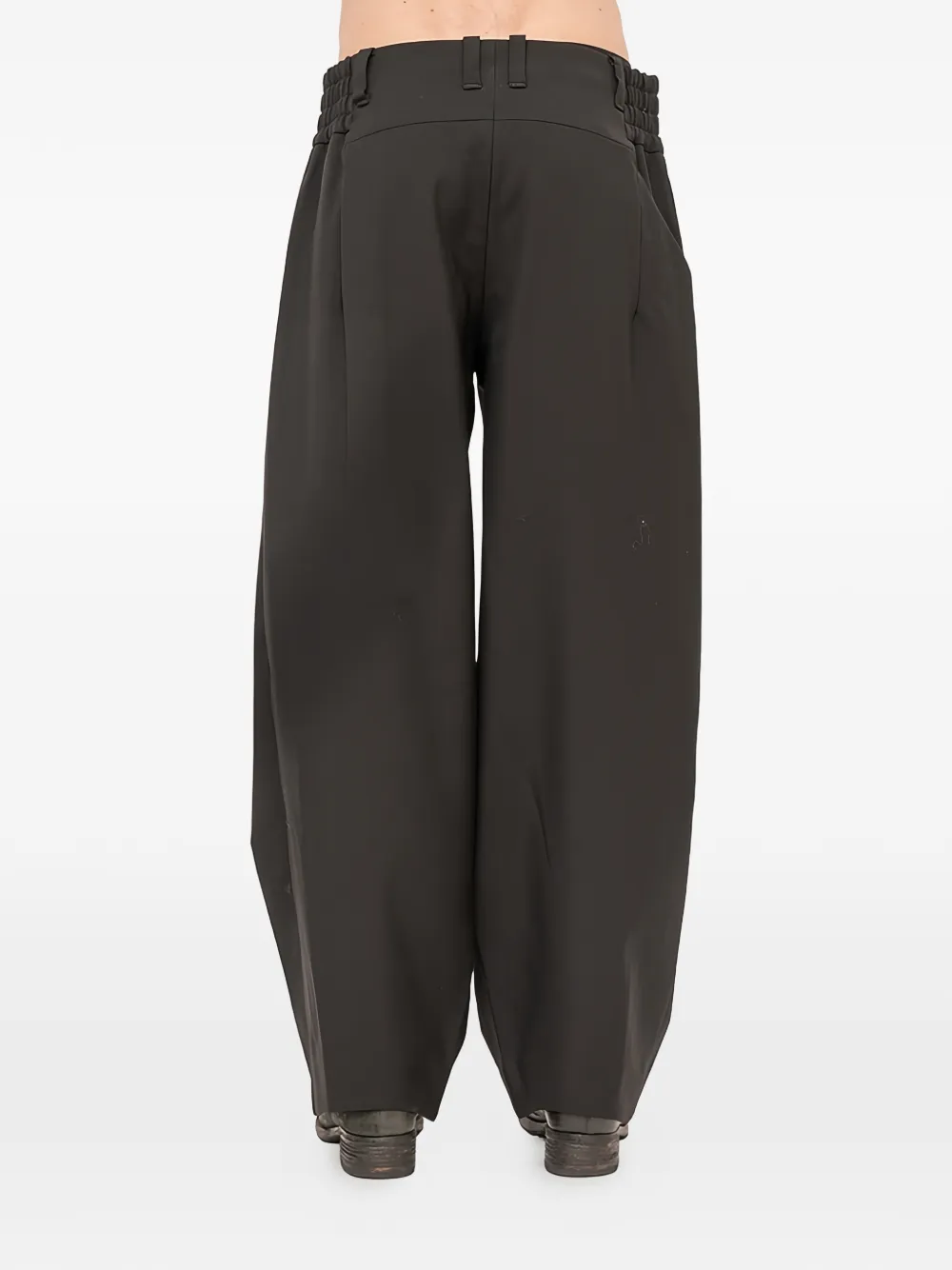  Devoa Pantalones De Lana - Negro 