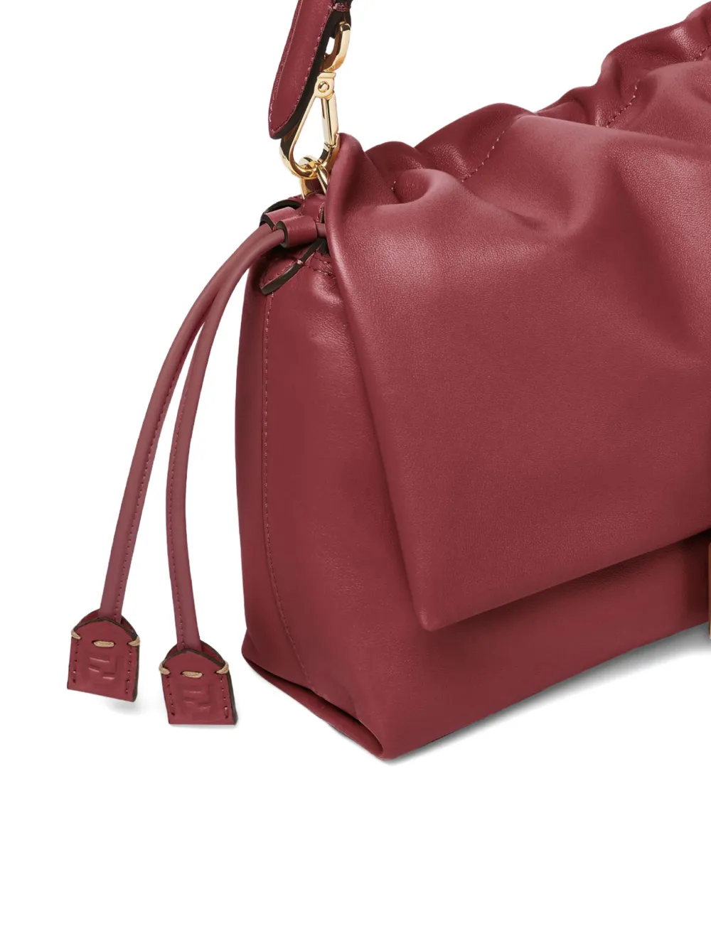Fendi Medium Mamma Baguette Ff-buckle Tote Bag In Red