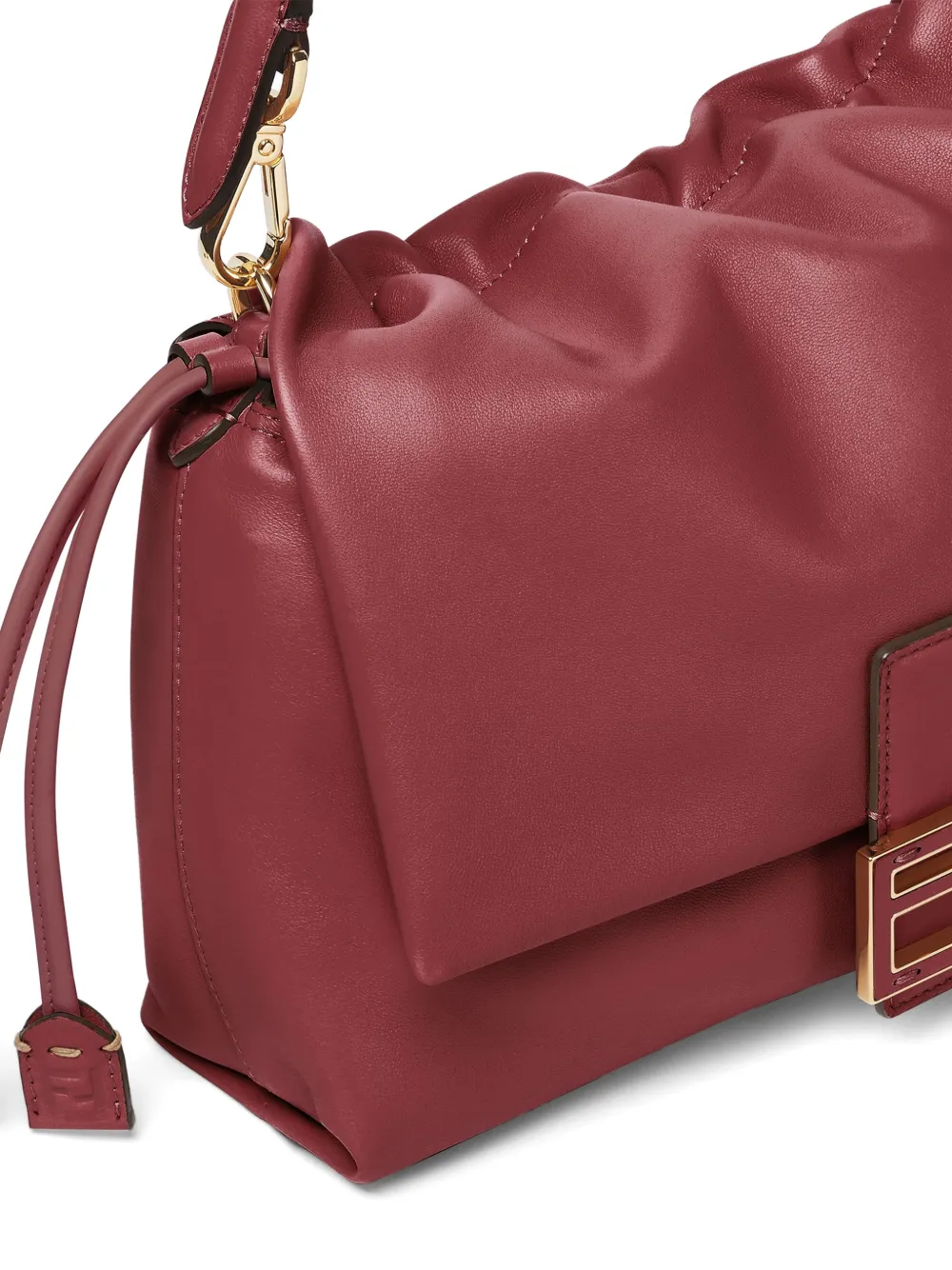 Fendi Baguette Soft Medium Nappa Leather Bag in Red, view 5