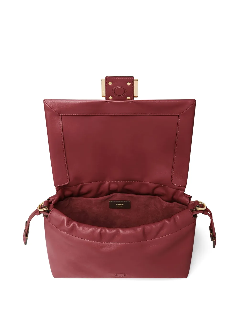Fendi Baguette Soft Medium Nappa Leather Bag in Red, view 4