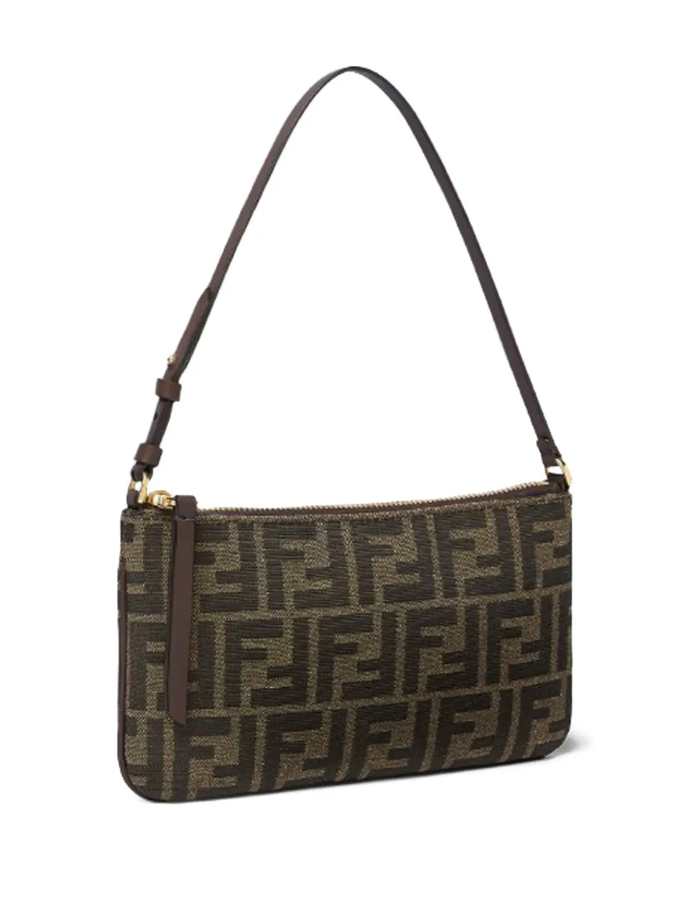 Fendi Baguette Patterned Tote Bag In Brown