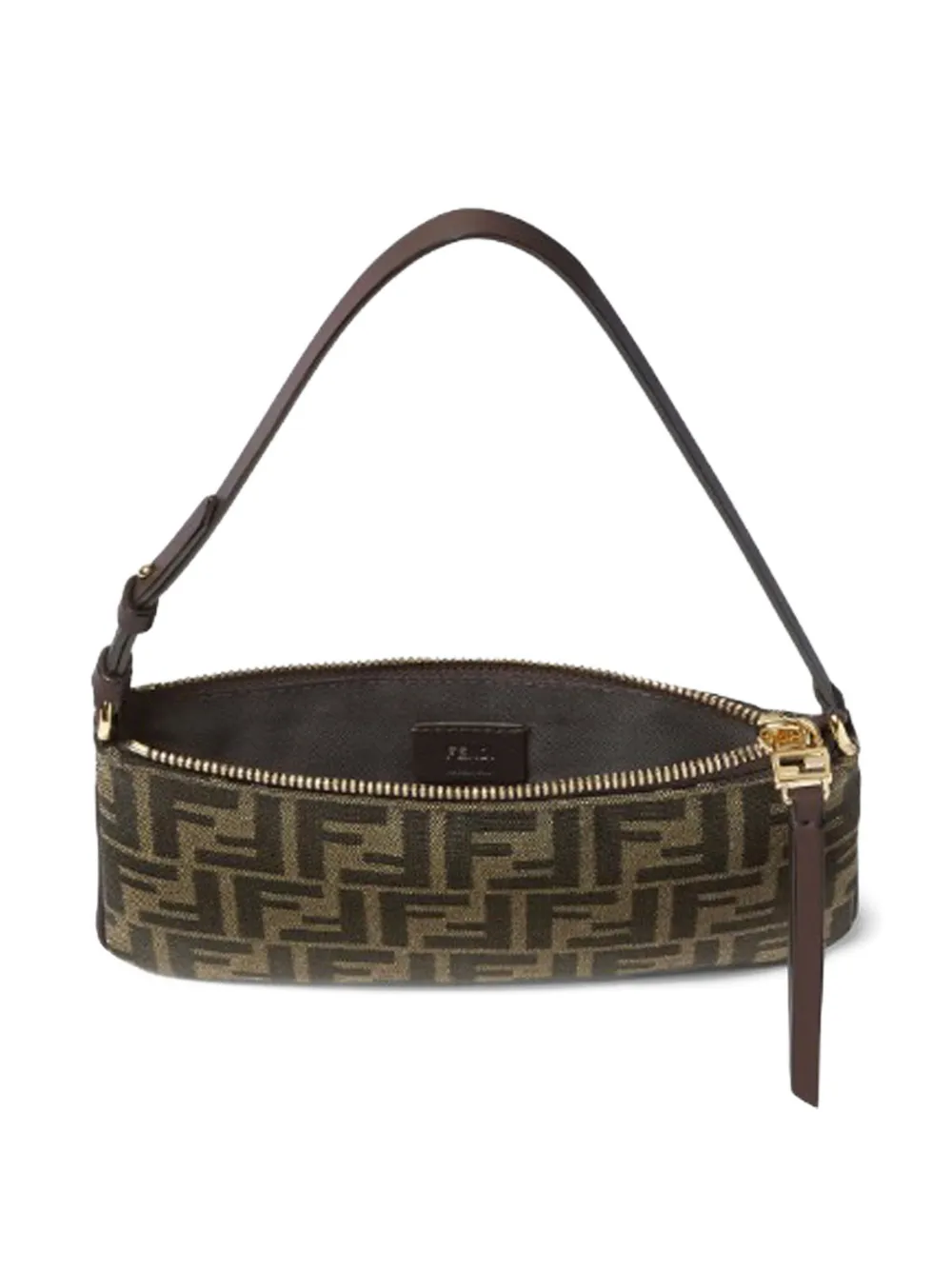 Fendi Baguette Patterned Tote Bag In Brown