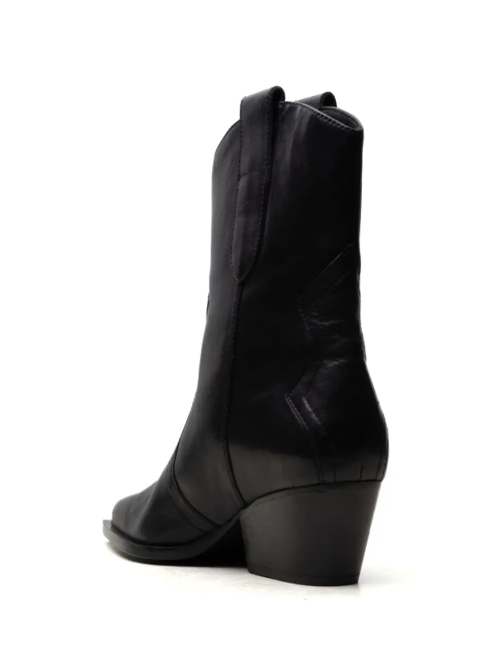 Free People Leren laarzen met Western-stijl Zwart