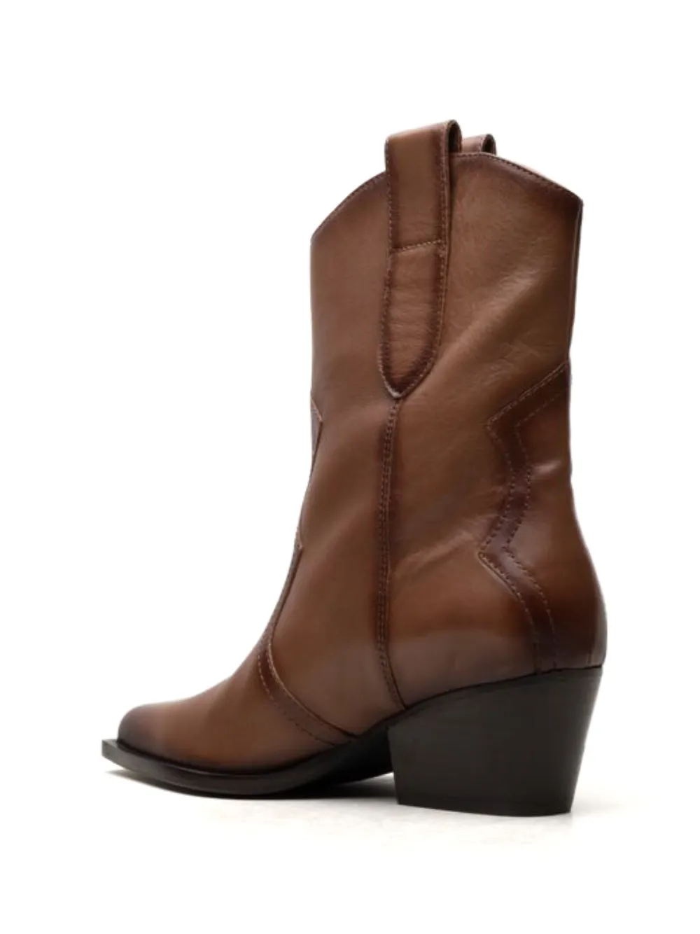 Free People Cat Nap leren laarzen met Western-design Bruin