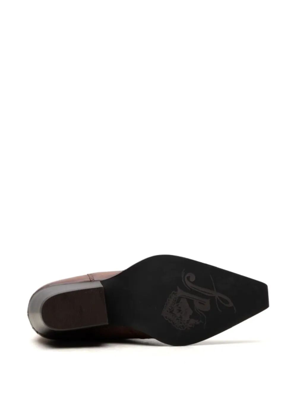 Free People Cat Nap leren laarzen met Western-design Bruin