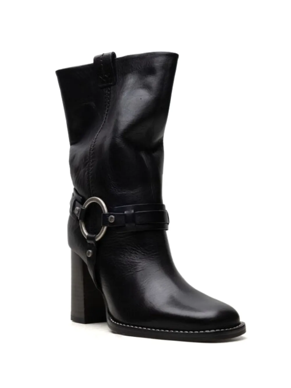 Free People Hayden leren laarzen Zwart