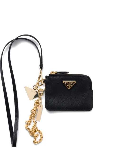 Prada cartera de piel con logo