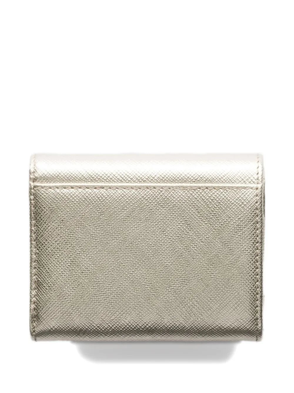 Prada Logo Leather Wallet In White