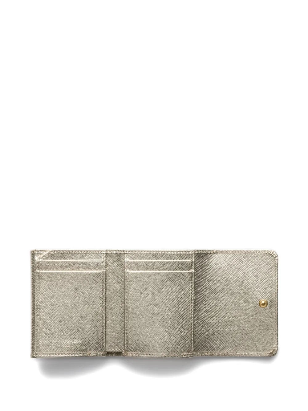 Prada Logo Leather Wallet In White