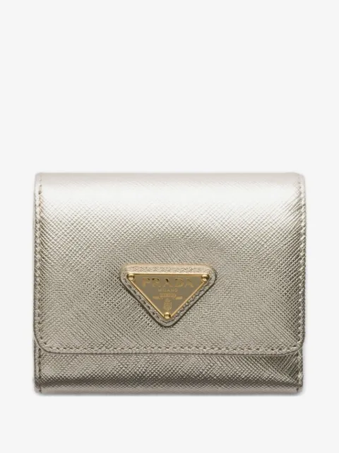 Prada logo leather wallet