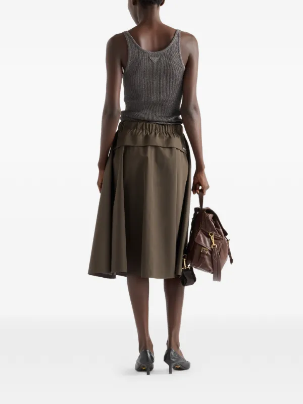 Prada ベルテッド スカート | グリーン | FARFETCH JP
