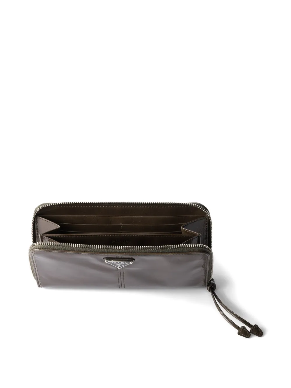 Prada Leather Wallet In Brown