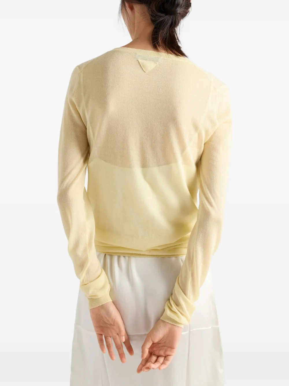 Prada Long-sleeve Sweater In Neutral