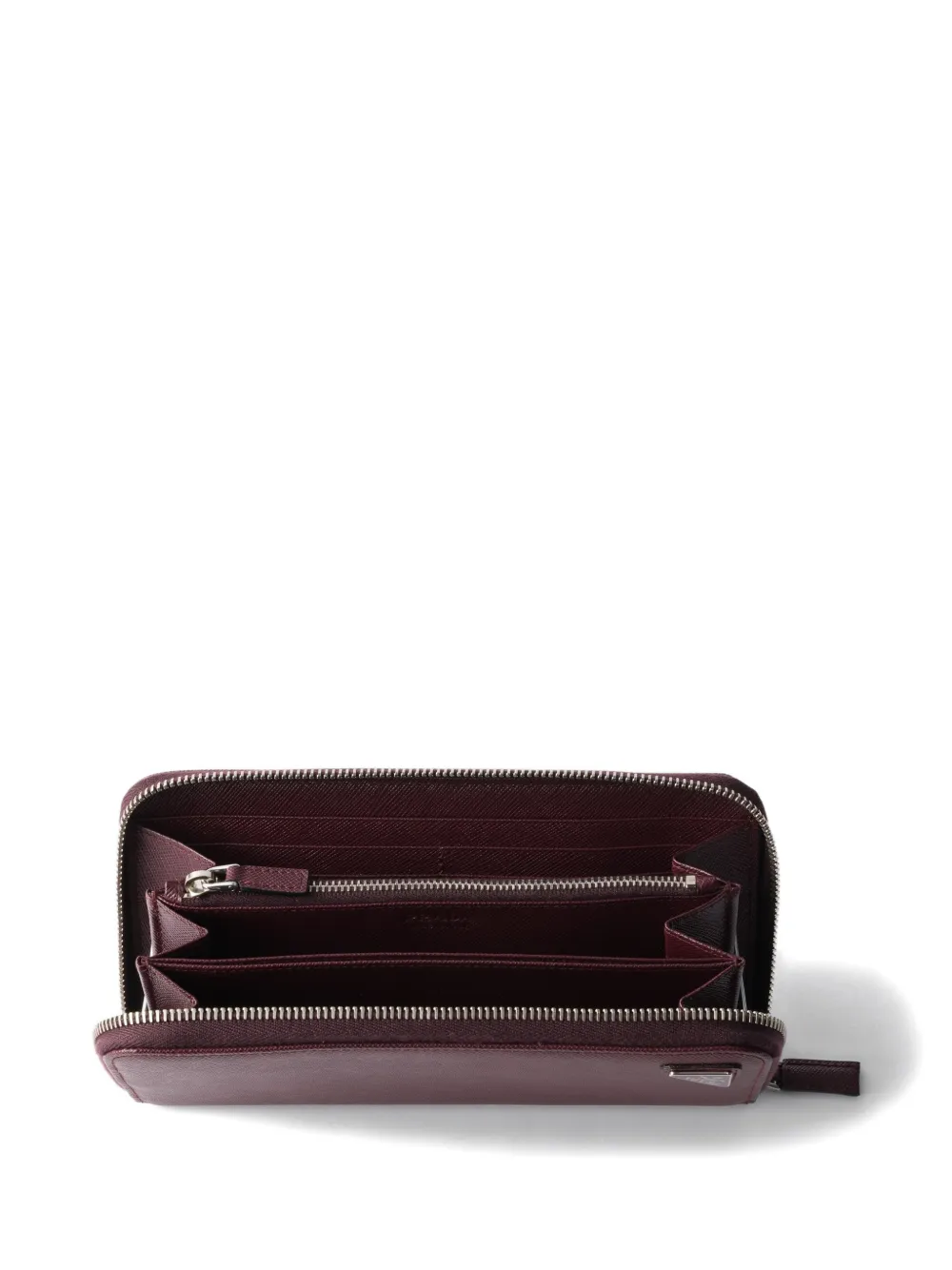 Prada zip logo wallet Rood