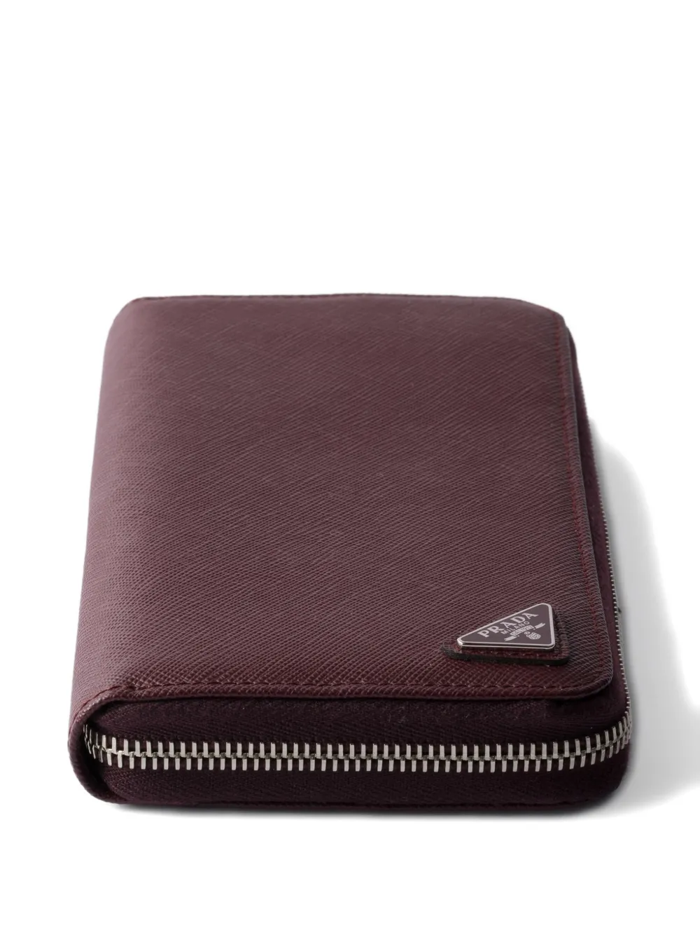 Prada zip logo wallet Rood