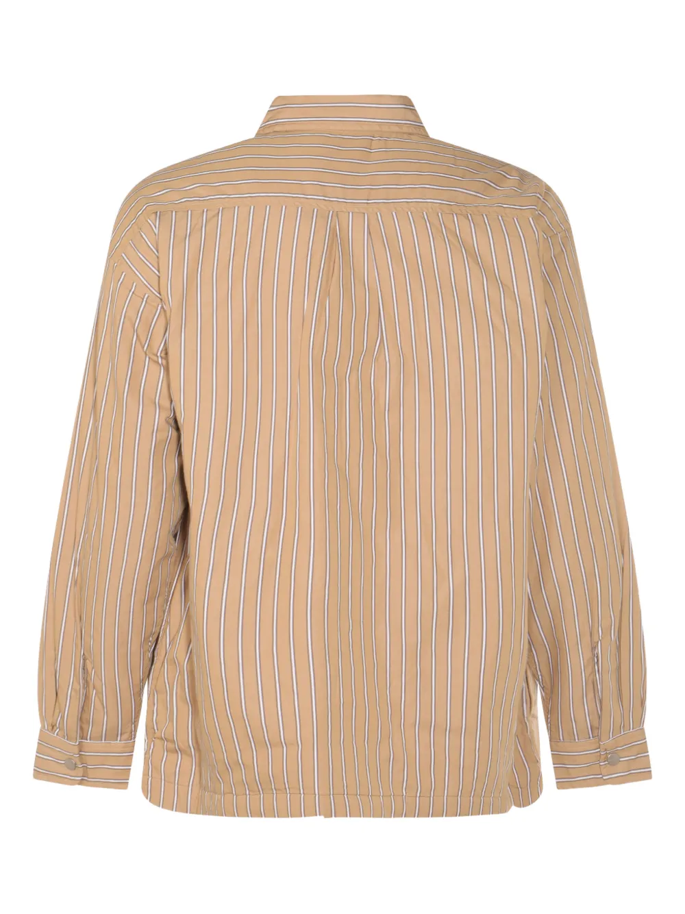 Carhartt Striped-pattern Long-sleeve Shirt Jacket In Brown