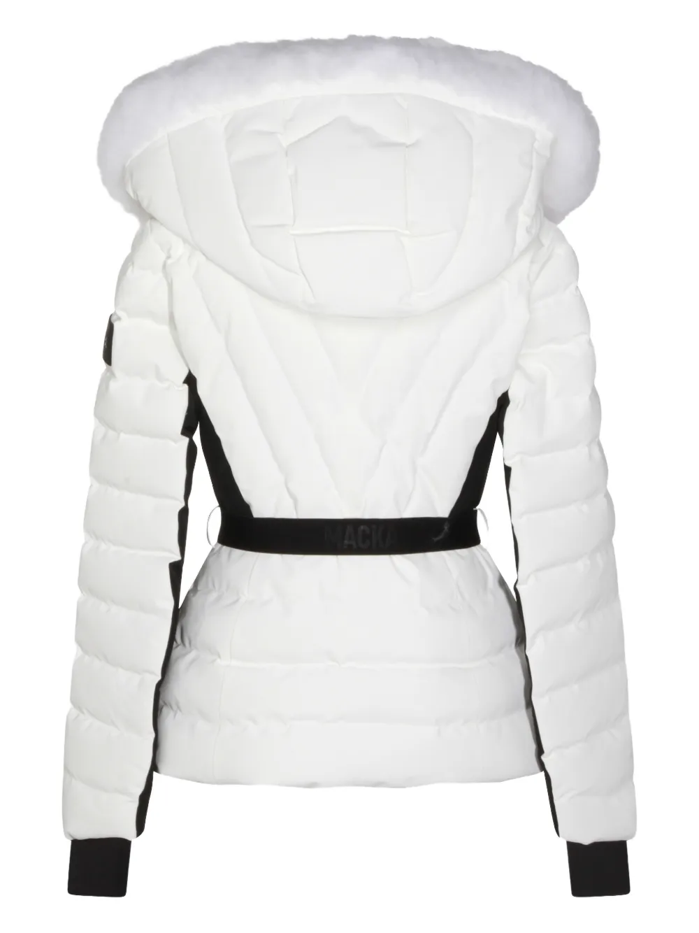 Mackage belted-waist ski jacket - Wit