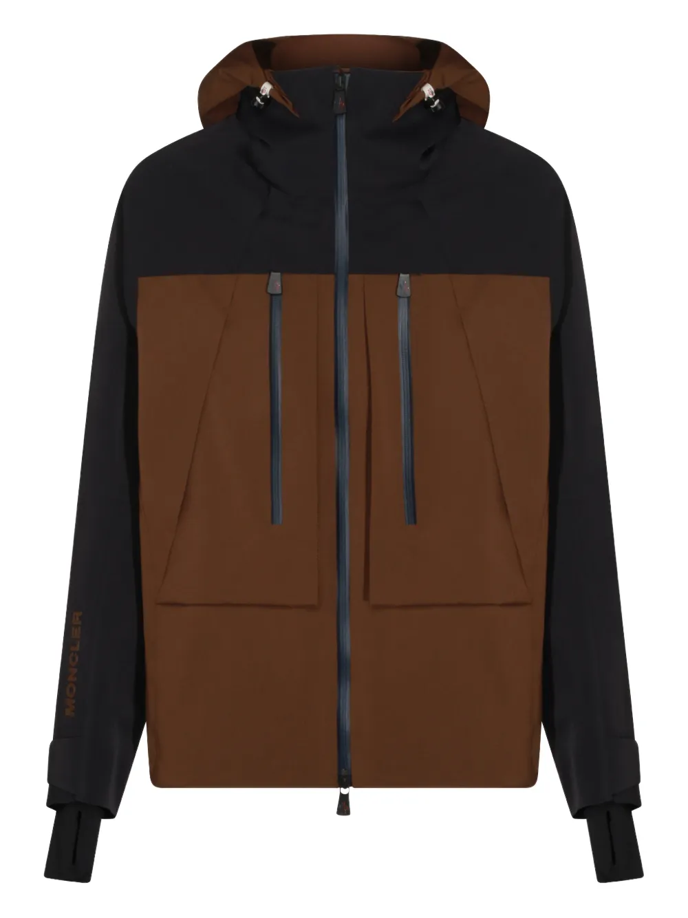 Moncler Grenoble chamarra para nieve capitonada con capucha | marrón | Image 1