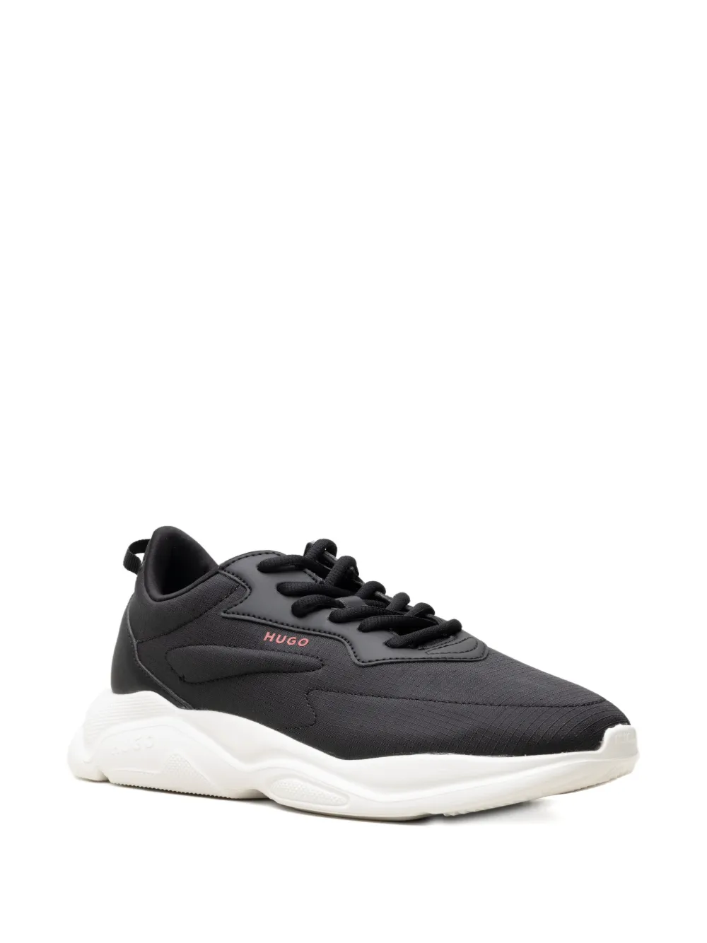 HUGO lace-up fastening sneakers Zwart