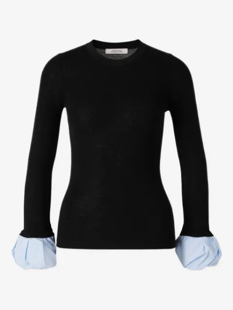 Dorothee Schumacher ruffled-cuff knitted top
