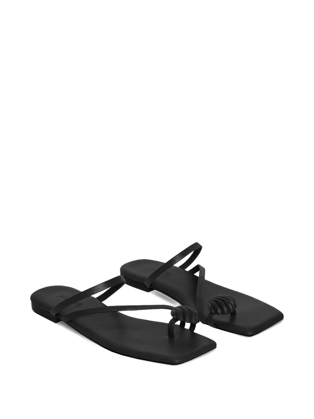 Johanna Ortiz Camino De Las Almas Shell Sandal In Black