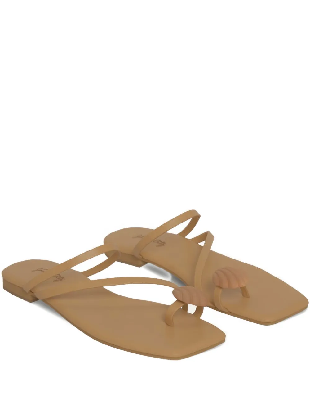Johanna Ortiz Camino De Las Almas Shell Sandal In Neutral