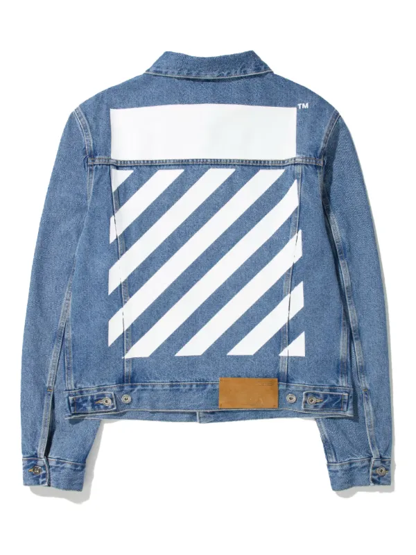 Off-White Diagストライプ デニムジャケット | ブルー | FARFETCH JP