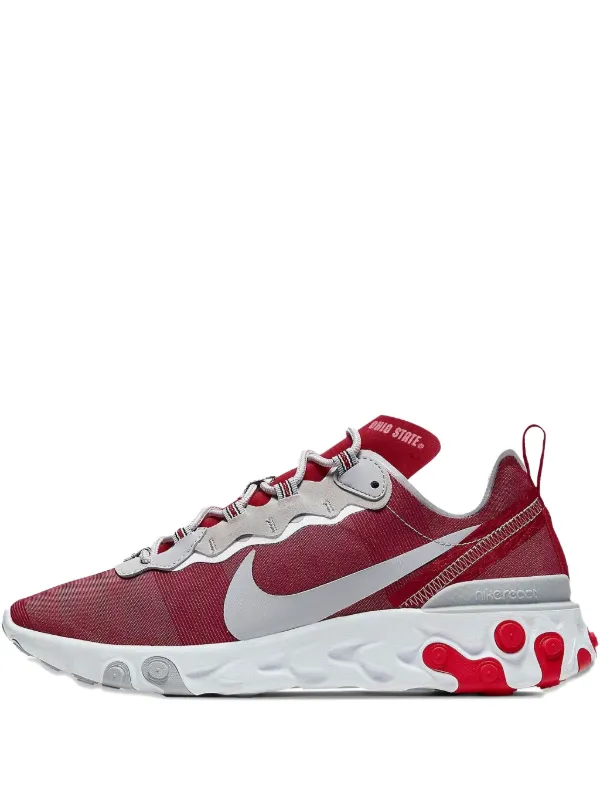 nike react grey red white
