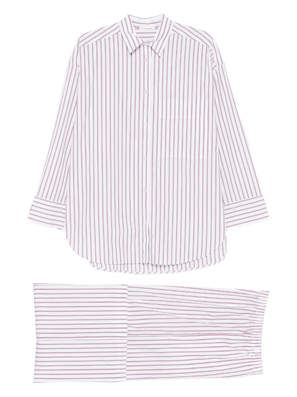 By Malene Birger striped organic cotton tailoring - Weiß