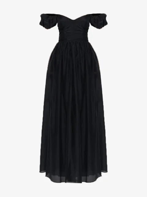 Matteau off-shoulder puffed-sleeve maxi dress