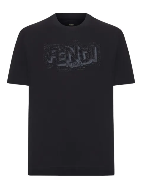 FENDI graphic-embroidered  T-Shirt